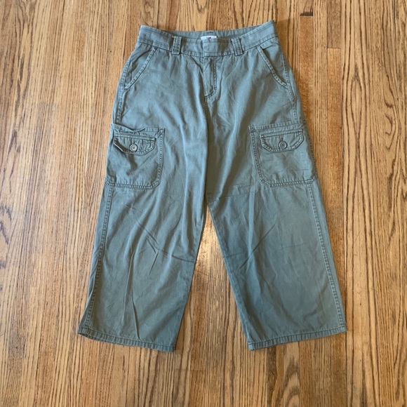 VTG Lee 90s 2000s y2k Baggy Green Cargo Pants Wide Leg 12 Utility Loose Durango - Picture 6 of 11